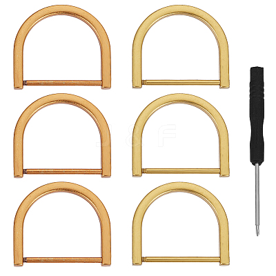 6Pcs Alloy D-Ring Anchor Shackle Clasps FIND-DR0001-76-1