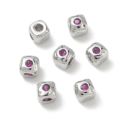 SHEGRACE Brass Cubic Zirconia Beads XGRQ4H438-682P-A-1