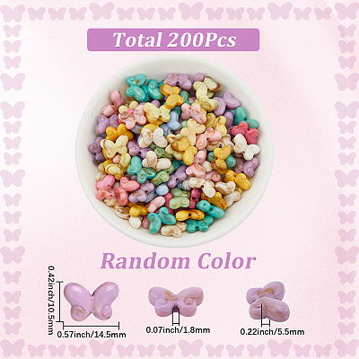 200Pcs Acrylic Beads SACR-SP0001-49-1
