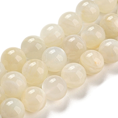 Natural White Moonstone Beads Strands G-F306-05AB-10mm-01-1
