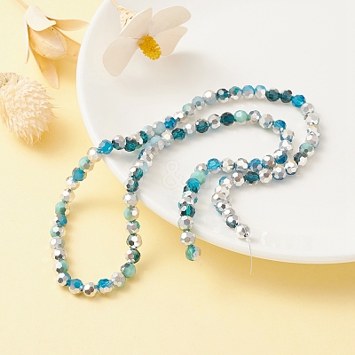 Electroplate Glass Beads Strands EGLA-YW0002-B02-1
