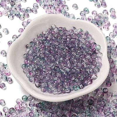 Transparent Colours Glass Round Beads SEED-F006-05A-12-1
