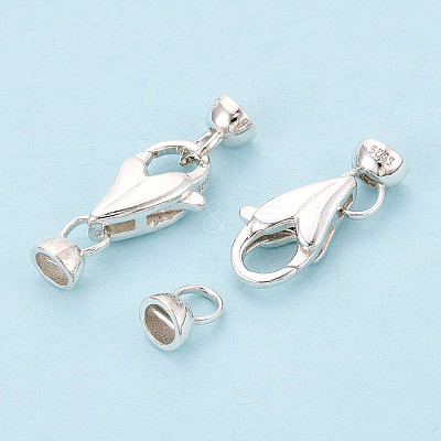 925 Sterling Silver Lobster Claw Clasps STER-T008-75S-1
