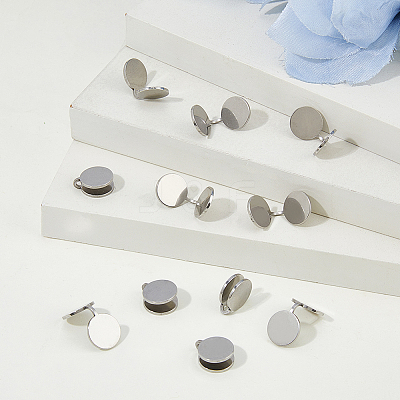 12Pcs 304 Stainless Steel Cuff Earrings EJEW-HS0001-28P-1