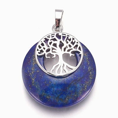 Natural Lapis Lazuli Pendants G-F573-C11-1