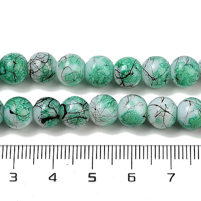 Drawbench & Baking Paint Glass Beads Strands GLAA-S176-06-1
