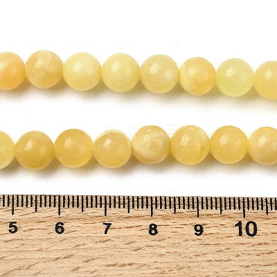 Natural Yellow Jade Beadd Strands G-A274-A01-8mm-1