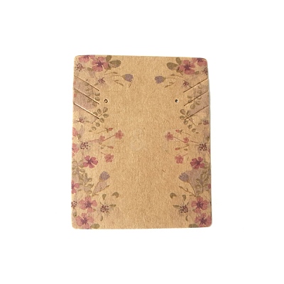 Rectangle Cardboard Earring Display Cards CDIS-WH0020-04-1