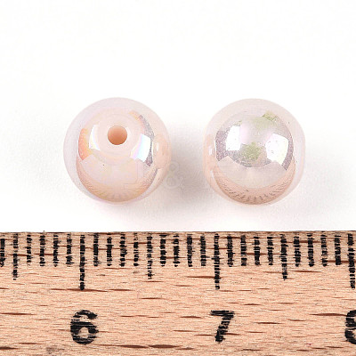 Electroplate Pearlized Glass Pearl Beads EGLA-T021-14B-10-1