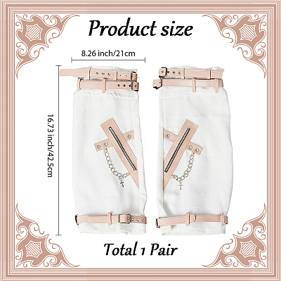 Polyester Leg Sleeves AJEW-WH20042-74A-1