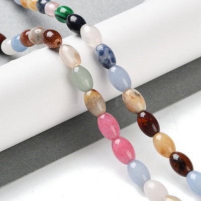 Natural & Synthetic Mixed Gemstone Beads Strands G-I369-B02-01-1