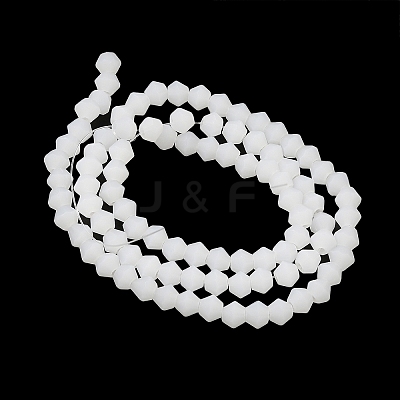 Imitation Jade Frosted Glass Bead Strands EGLA-A039-J4mm-MD06-1