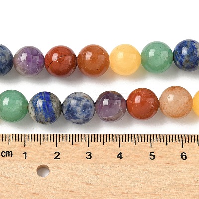 Chakra Natural Mixed Gemstone Beads Strands G-P574-A03-10mm-1
