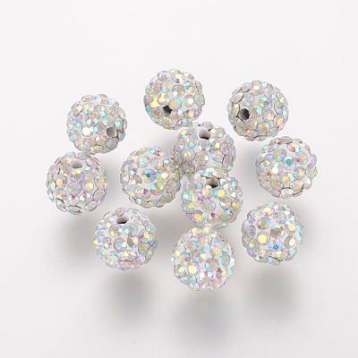 Polymer Clay Rhinestone Beads RB-K050-8mm-C30-1