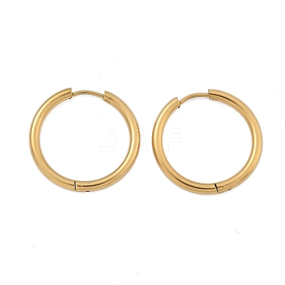 Ion Plating(IP) 304 Stainless Steel Huggie Hoop Earrings EJEW-F111B-25mm-G-1