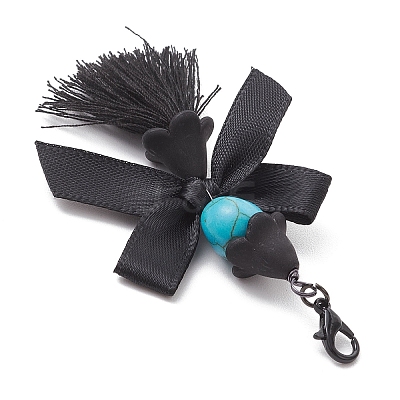 Synthetic Turquoise Pendant Docoration HJEW-JM03690-1