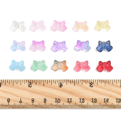 120Pcs 15 Colors Transparent Spray Paint Glass Beads GLAA-FS0002-12B-1