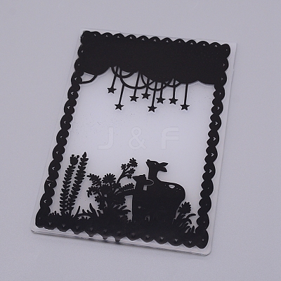 Plastic Fondant Stencil DIY-WH0221-01E-1