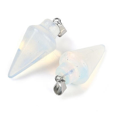 Opalite Gemstone Pointed Pendants G-K384-01P-06-1