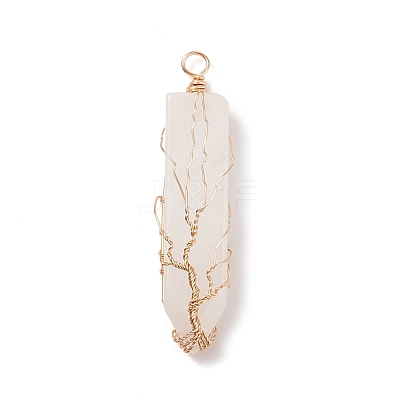 Natural Mixed Stone Big Pendants PALLOY-JF01557-1
