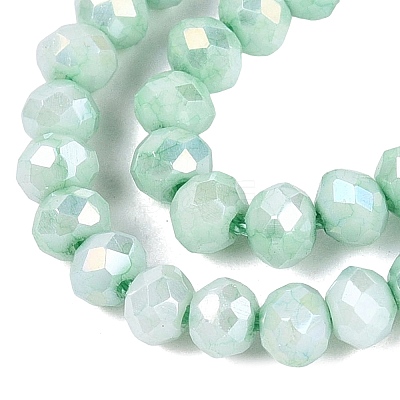 Anti-Tarnish Dyed Rondelle Glass Beads Strands EGLA-T021-3mm-17-08-1