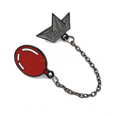 S S Georgie Paper Boat & Balloon Enamel Pins JEWB-E042-01EB-1