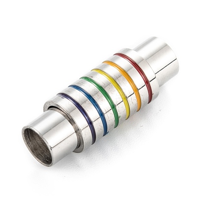 304 Stainless Steel Magnetic Enamel Clasps STAS-P285-02P-1