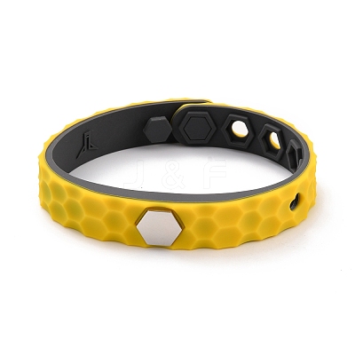 Flat Silicone Cord Bracelets BJEW-F421-01B-1