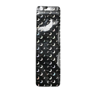 Rectangle Glitter Holographic Plastic Yin-yang Zip Top Gift Bags OPP-E004-01C-D01-1