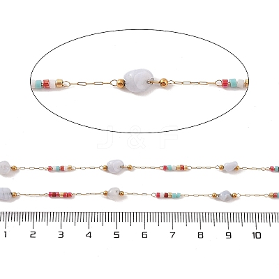Natural Agate Link Chains CHS-C012-03A-G-1