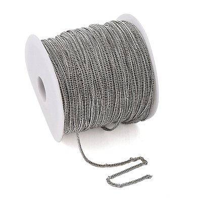 Iron Flat Double Link Chains CH-ZX009-4x3mm-P-1