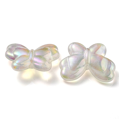 UV Plating Luminous Transparent Acrylic Beads OACR-P010-11C-1