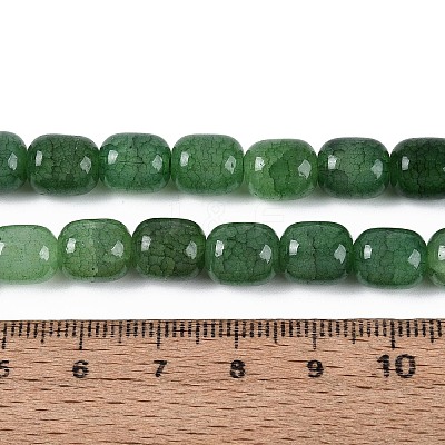 Baking Paint Crackle Glass Beads Strands DGLA-N019-01B-14-1
