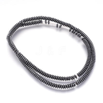 Non-magnetic Synthetic Hematite Beads Strands X-G-I208-03-A-4x1mm-1