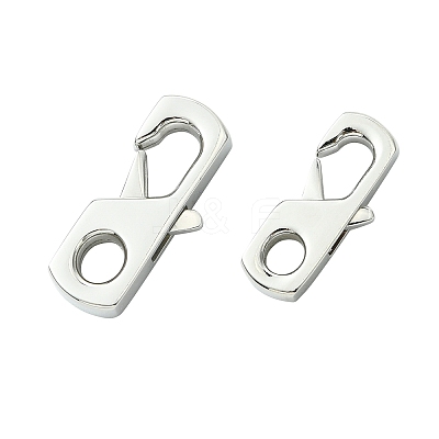 2Pcs 2 Styles 316 Surgical Stainless Steel Lobster Claw Clasps FIND-CJ0011-12-1