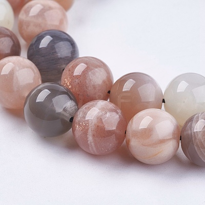 Natural Multi-Moonstone Beads Strands G-J157-10mm-06-1