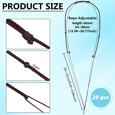Rope Adjustable Necklaces Making MAK-WH0016-07A-1