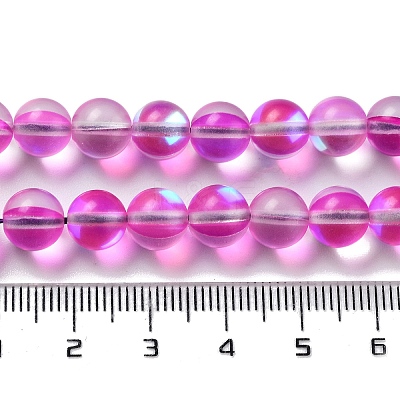 Synthetic Moonstone Beads Strands G-P528-J02-03-1