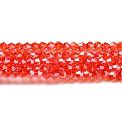 Transparent Electroplate Glass Beads Strands EGLA-A039-T4mm-A14-1