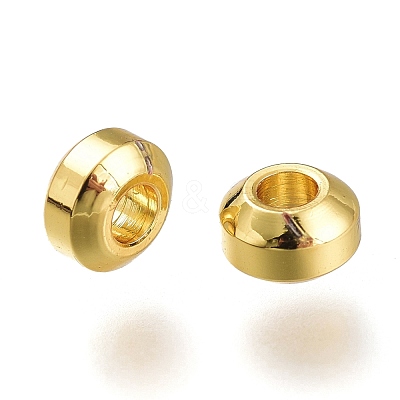 Brass Spacer Beads KK-P189-09G-1