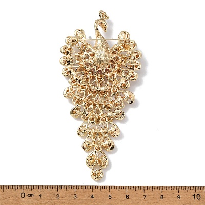 Alloy Rhinestone Brooch for Women JEWB-C024-01G-02-1