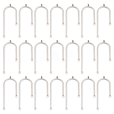 30Pcs 304 Stainless Steel Asymmetric Length Chandelier Component Links STAS-UN0049-34-1