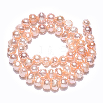 Natural Cultured Freshwater Pearl Beads Strands PEAR-N013-06M-1