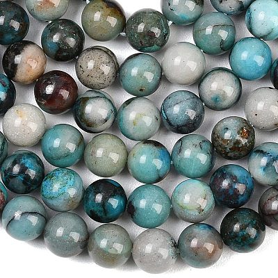 Natural Chrysocolla Beads Strands G-K405-B01-8mm-1