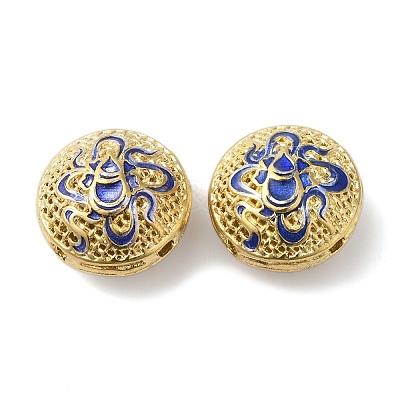 Rack Plating Brass Enamel Beads KK-P276-24B-G03-1