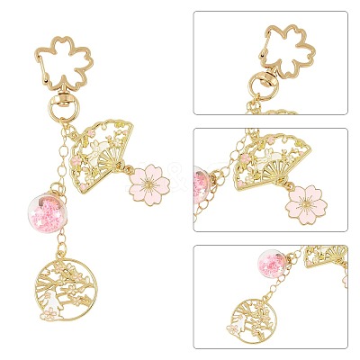 Alloy Enamel Pendant Keychains HJEW-FS00052-03-1