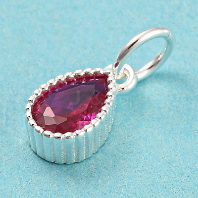 925 Sterling Silver Birthstone Charms STER-G035-01B-01-1