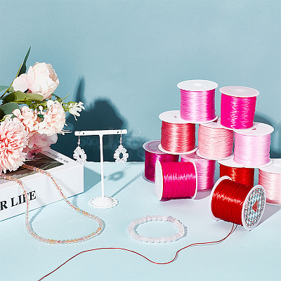 11 rolls 11 colors Flat Elastic Crystal String EW-PH0001-11-1