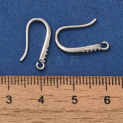 Rack Plating Brass Micro Pave Clear Cubic Zirconia Earring Hooks KK-A231-12P-1