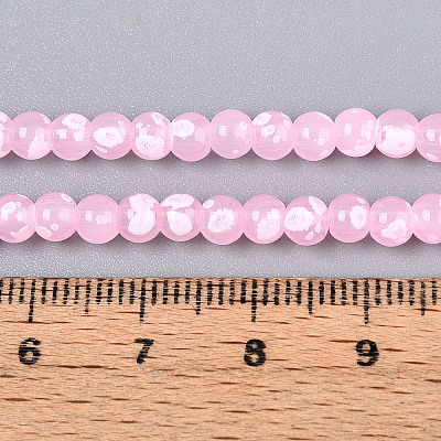 Baking Paint Glass Beads Strands DGLA-N015-4mm-02-1